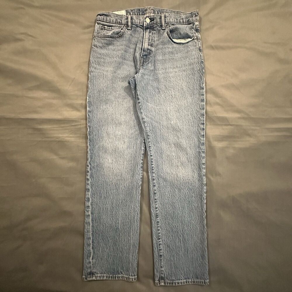 Gap 1969 Jeans Mens 32x30 Straight Light Wash Blue Stretch Denim Flex Casual